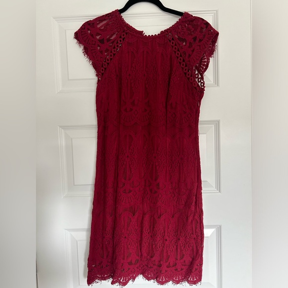 Twik by Simon’s Maroon Dress, Size M - Picture 3 of 7